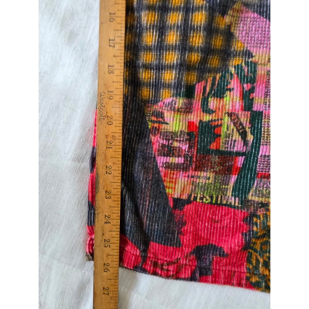 BDG High & Wide Patchwork Corduroy Pants Multicolor Floral Plaid Sz 30 Indie Y2K - Picture 7 of 8